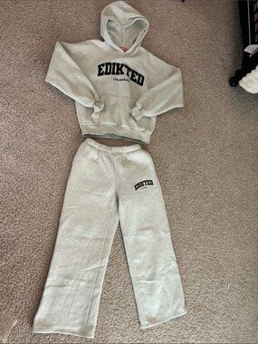 Edikted Light Gray Sweat Set